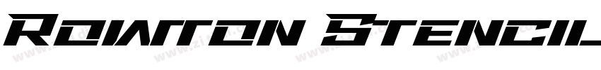Rowton Stencil Regul字体转换